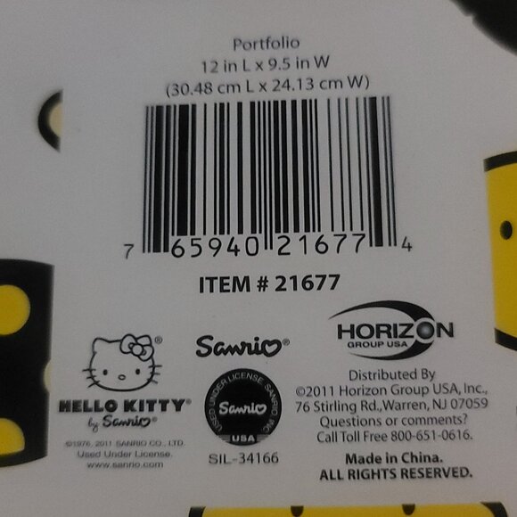 Set of 2 - HELLO KITTY - Lemonhead - Paper Folders - 1 - Pocket Portfolio - NEW - Picture 3 of 3